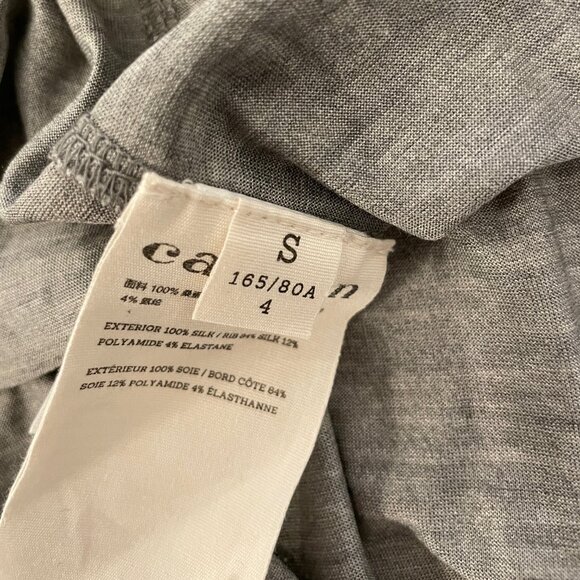 NWT Carven Grey T-shirt in silk jersey, size S - Picture 5 of 5